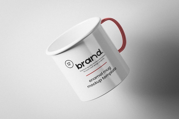 Floating Enamel Cup Mockup