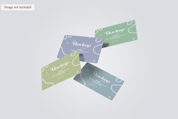 Floating gift card mockup for showcasing your design to clients