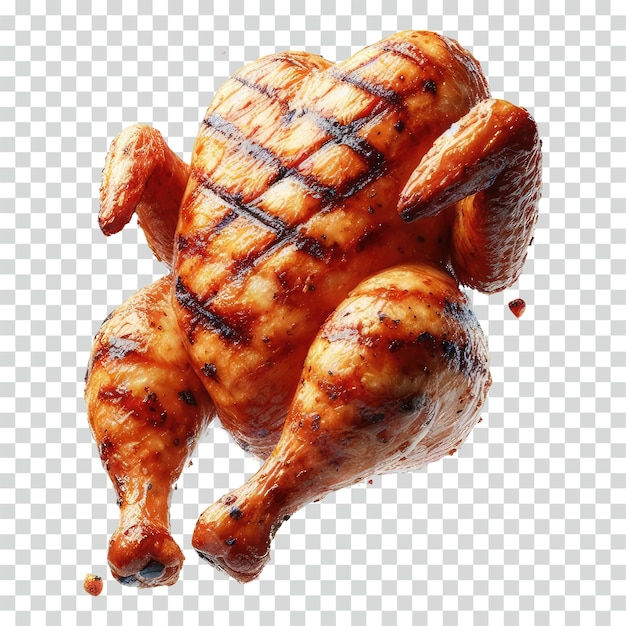 PSD floating grilled chicken transparent background