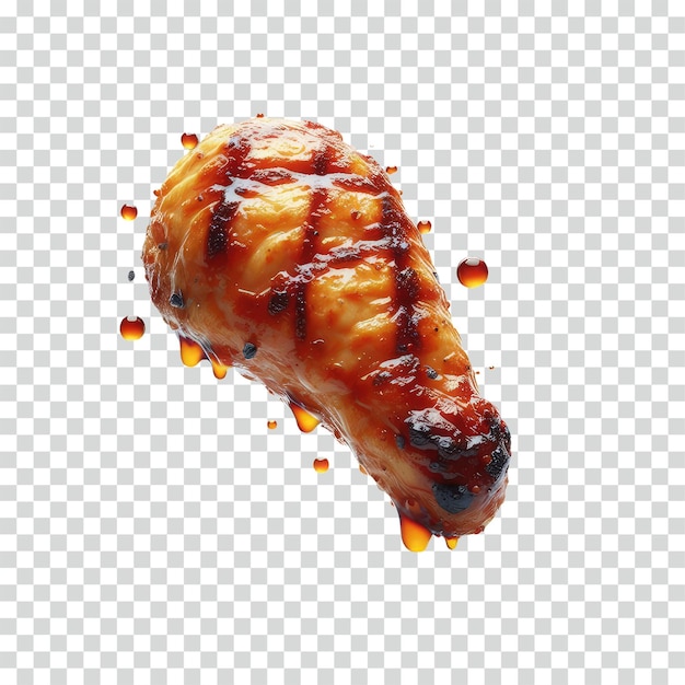 PSD floating grilled chicken wing transparent background