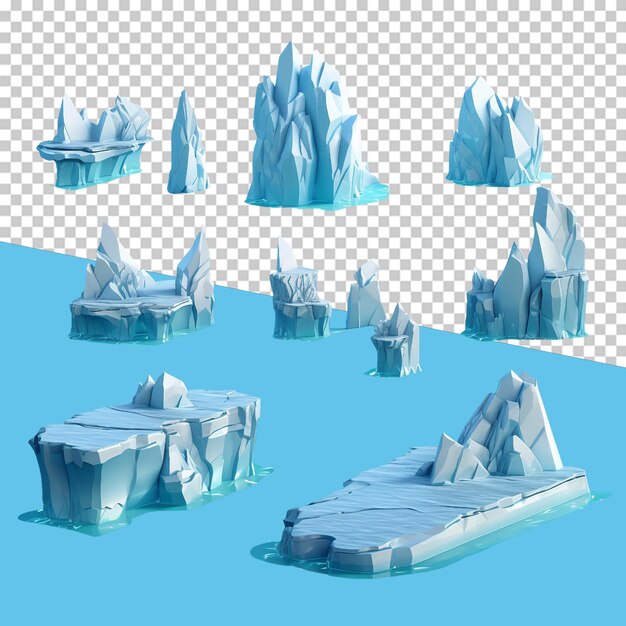 PSD floating icebergs