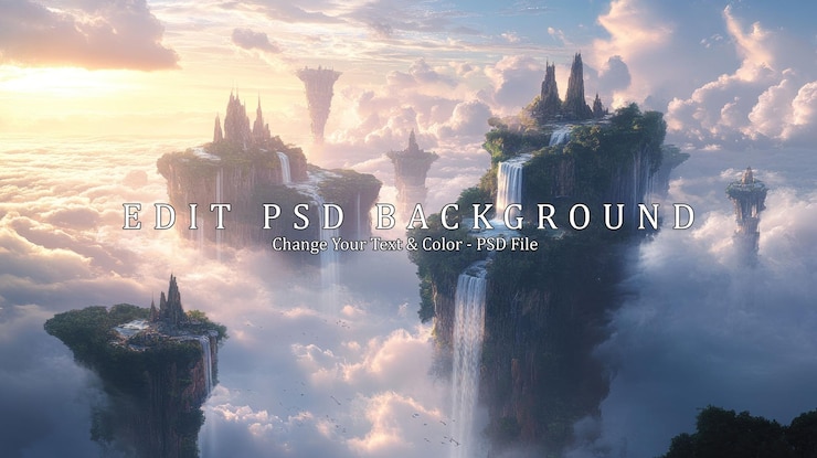 PSD 空に浮かぶ島々