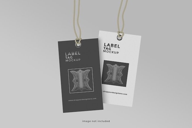 Floating label tag mockup design