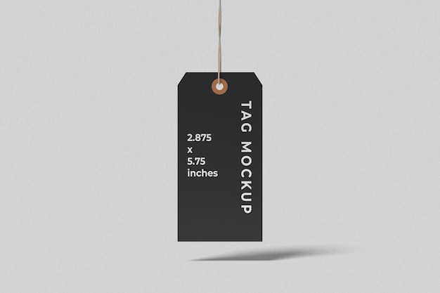 PSD floating label tag mockup