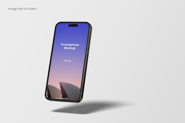 PSD floating mobile phone mockup