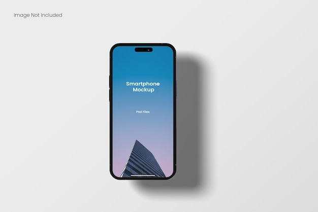 floating mobile phone mockups top view