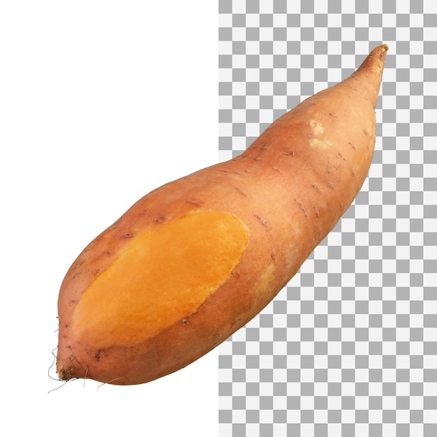 PSD floating orange sweet potato with a brown skin