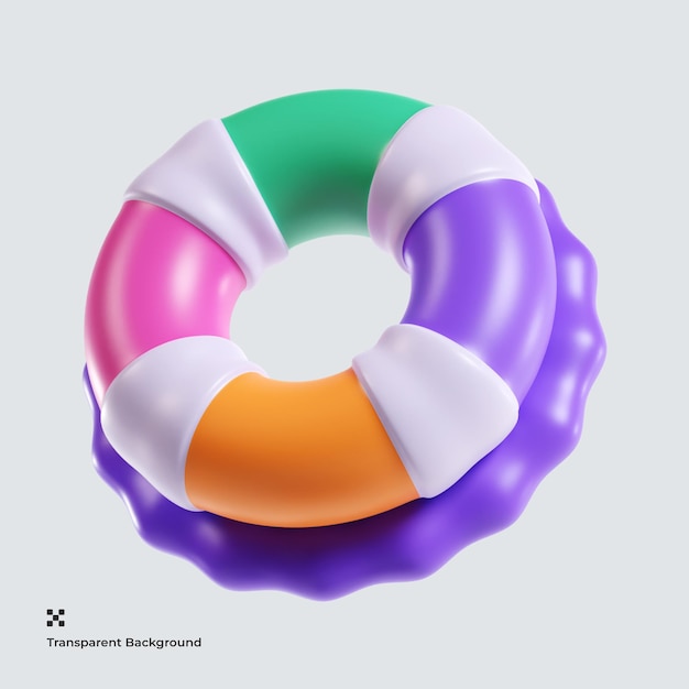 Floating ring 3d icon