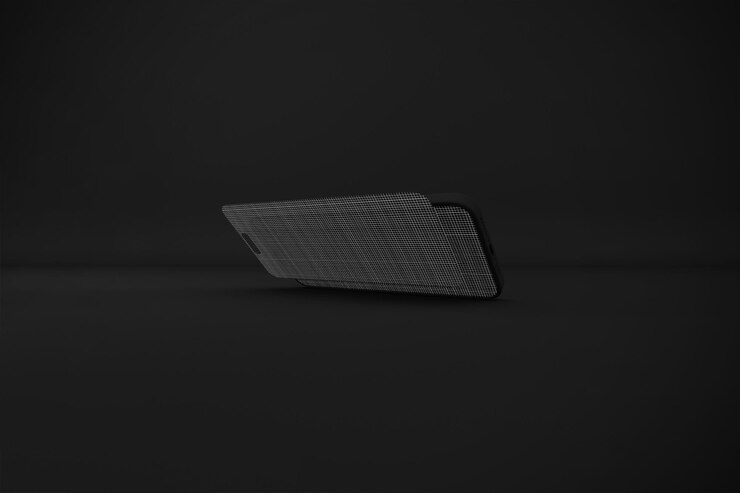 PSD мокет плавающего экрана clay phone 16 pro max