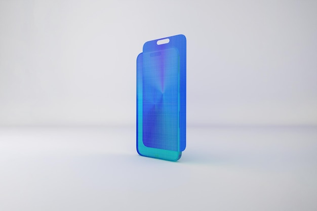 Плавающий экран из цветного стекла Phone 16 Pro Max Mockup