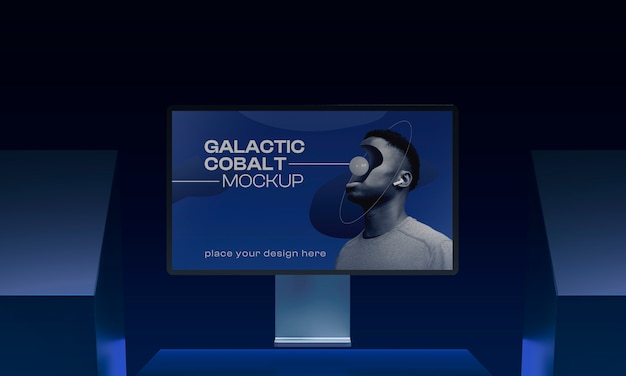 フローティングスクリーンモックアップデザイン