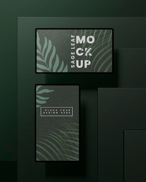 Floating screens mockup