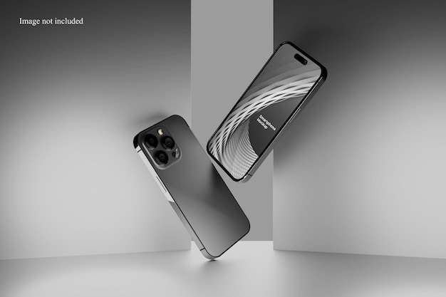 PSD Плавающий макет смартфона для демонстрации вашего дизайна клиентам