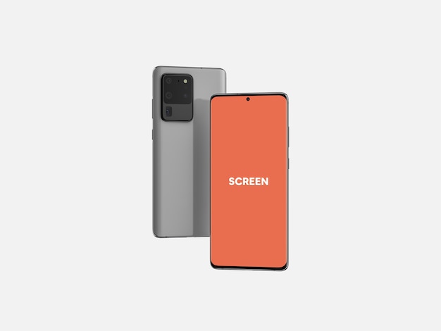 Mockup di smartphone galleggiante