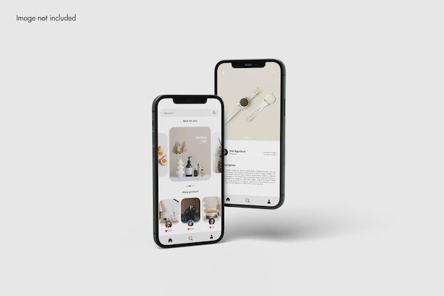 Floating smartphone mockup