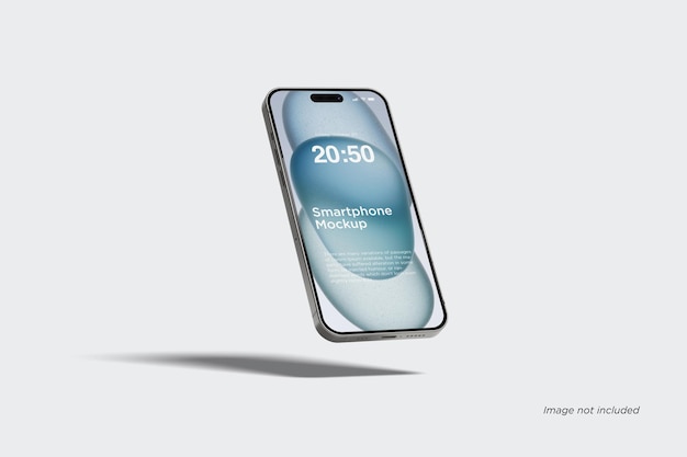 Mockup di smartphone galleggiante