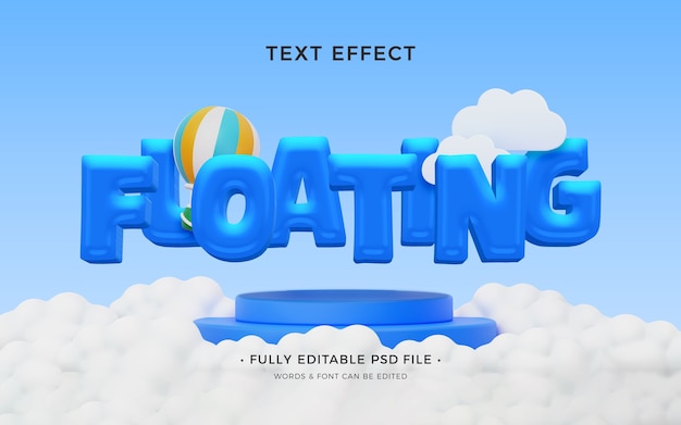 Floating text effect