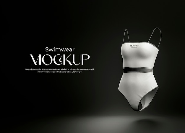 Floating woman swimwear mockup