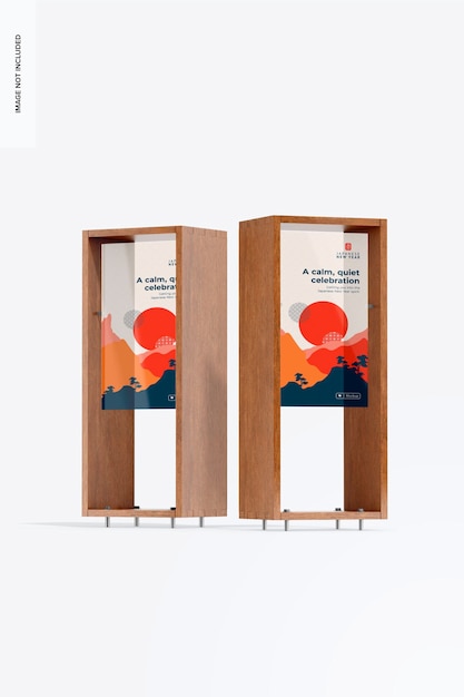 floor acrylic signages mockup