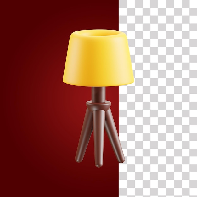 PSD floor lamp 3d icon