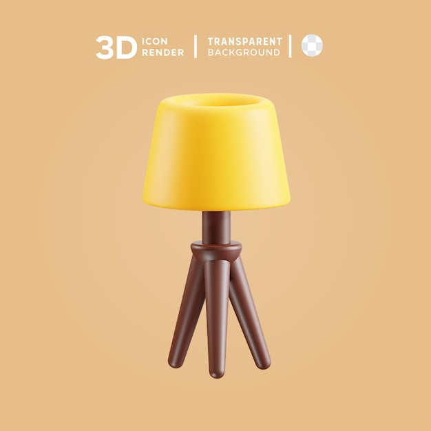 PSD floor lamp 3d illustration rendering