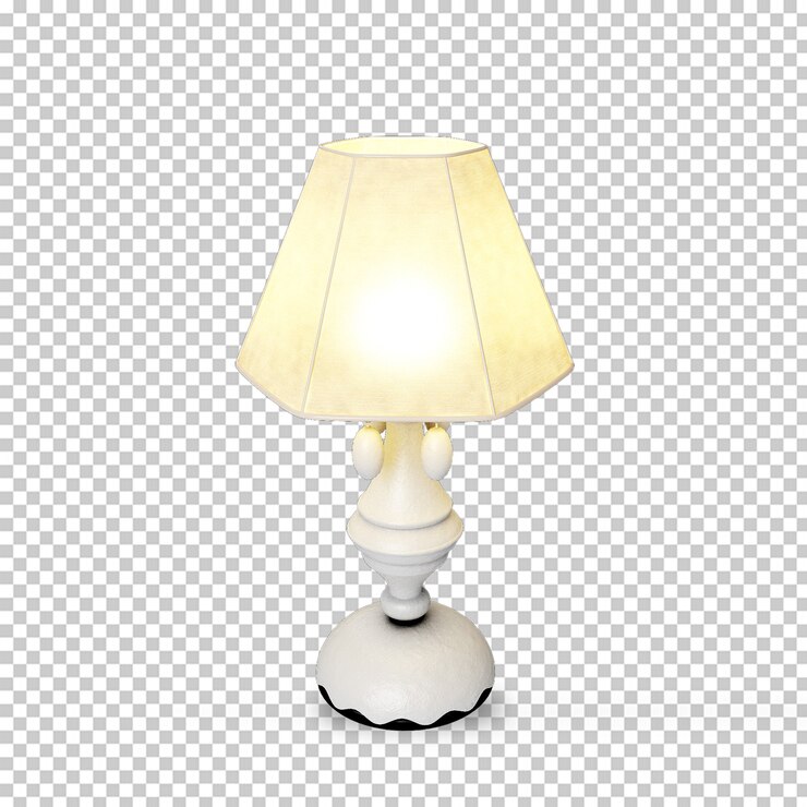 PSD floor lamp in 3d rendering
