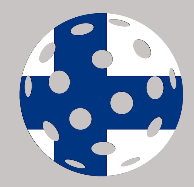 Floorball ball finland mockup