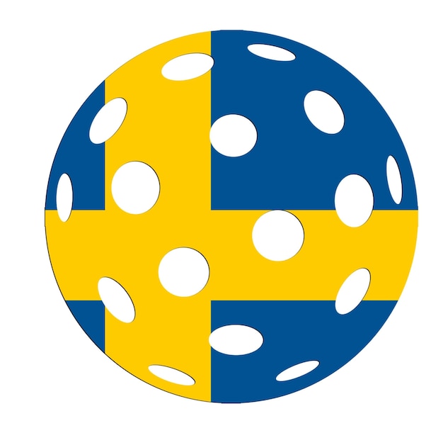 Floorball ball sweden mockup