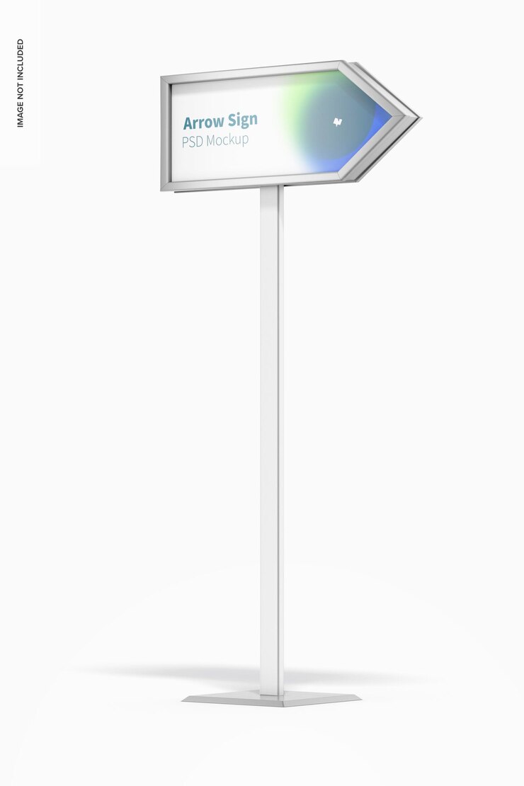 PSD floorstand arrow signs mockup
