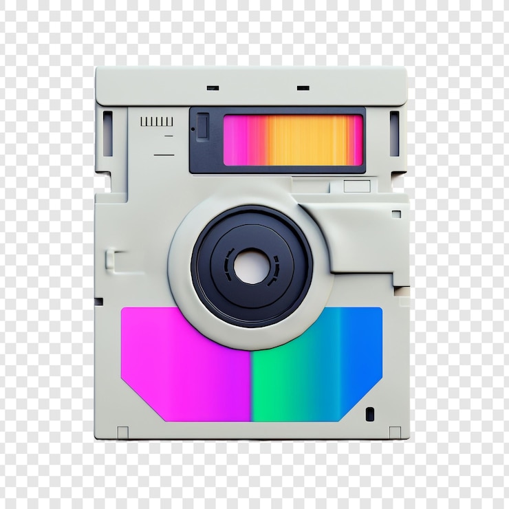 PSD floppy disc isolated on transparent background