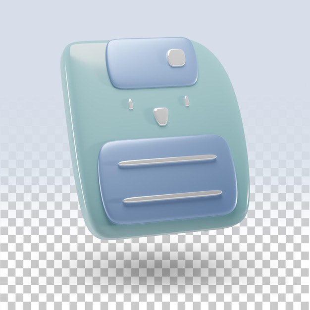 플로피 디스크 아이콘 3d 렌더링