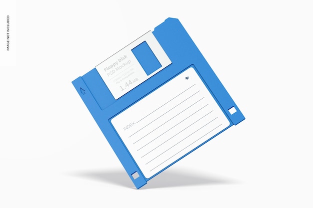 Floppy disk mockup, leunend