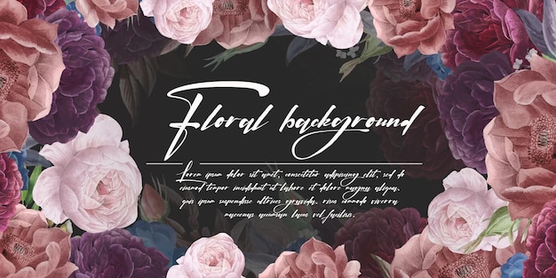 PSD floral background