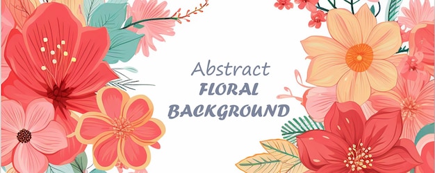 PSD floral banner abstract background template