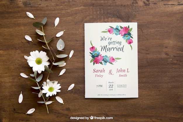 Floral brochure mockup