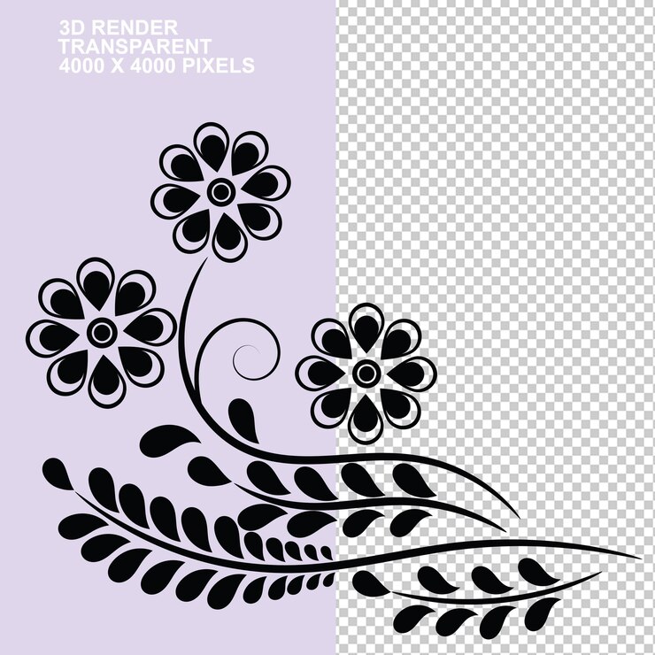 PSD floral design textile print flower ornamentstextile designtextile print white leaf