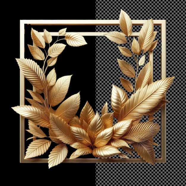 PSD floral elegance isolated laurel wreath flowers on png background