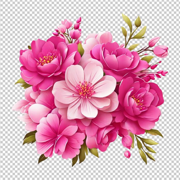 PSD disegno illustrativo di un bouquet di fiori