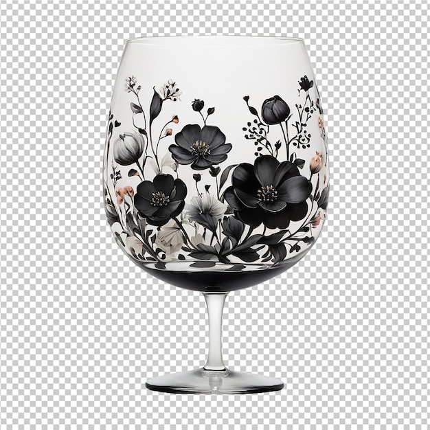 Floral flower zalto dink glass design