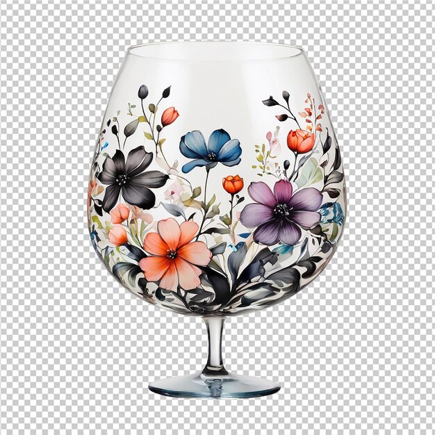 PSD floral flower zalto dink glass design