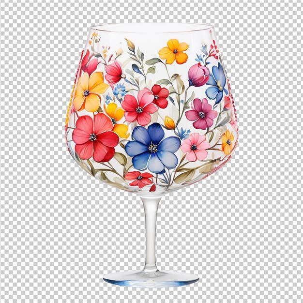 PSD floral flower zalto dink glass design