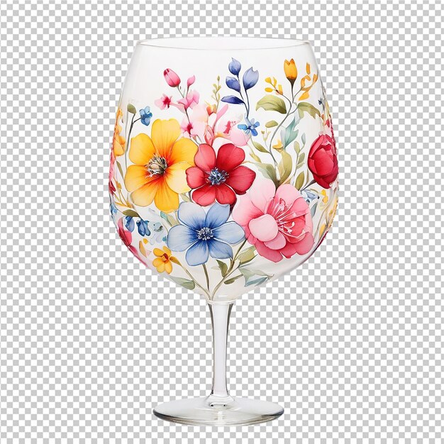 PSD floral flower zalto dink glass design