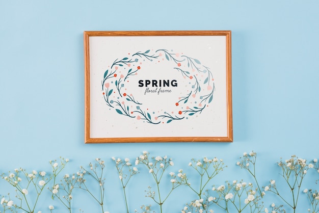 floral frame composition for spring