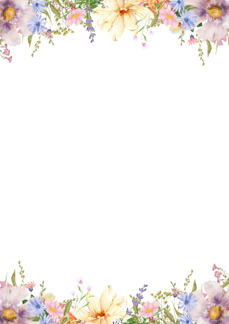PSD floral frame elegant classic illustration template