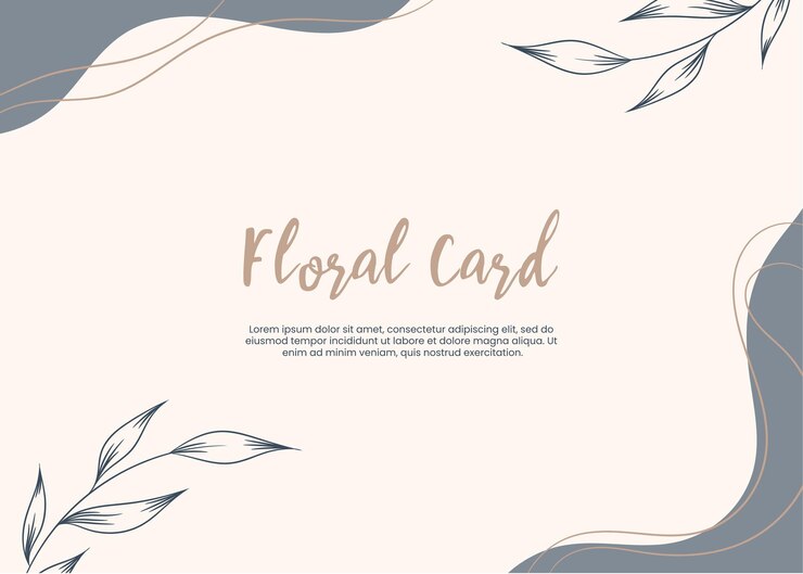 PSD floral karty szablon