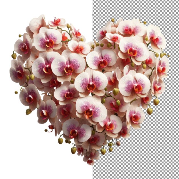 PSD floral love pngready isolatie van een hartvormige bloesem