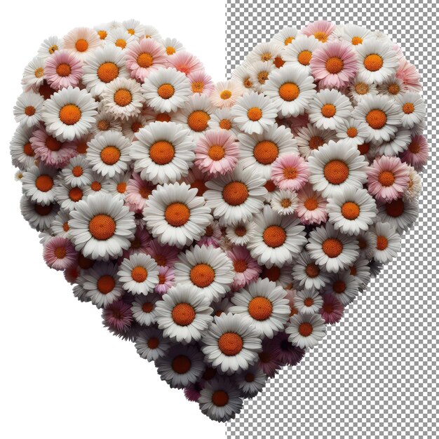 PSD floral love pngready isolation of a heartshaped blossom