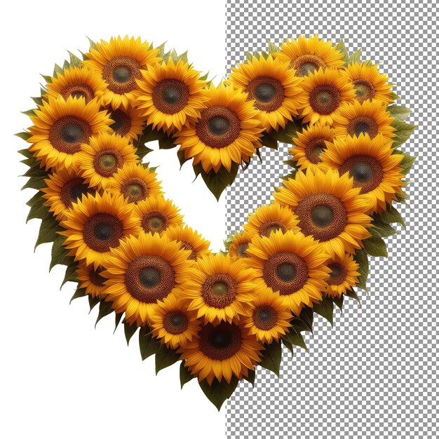 PSD floral love pngready isolation of a heartshaped blossom