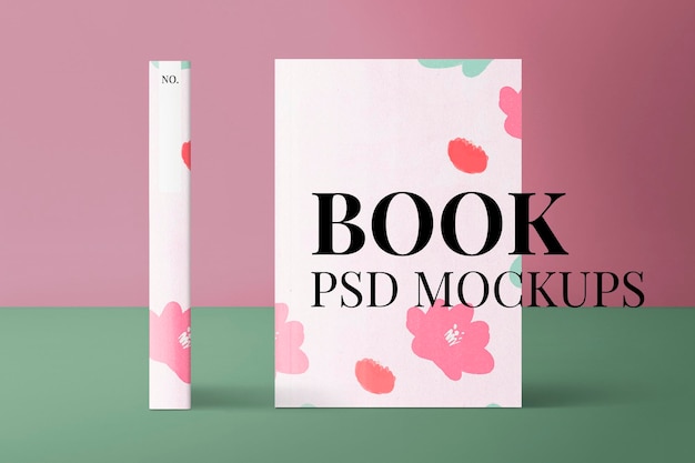 Mockup di copertina di una rivista floreale psd per case editrici