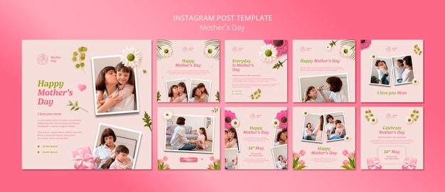 Floral mother's day celebration instagram posts